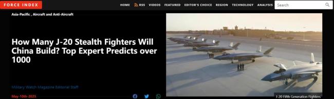 专家：外媒炒作“歼20产量”不靠谱 实际产量成谜