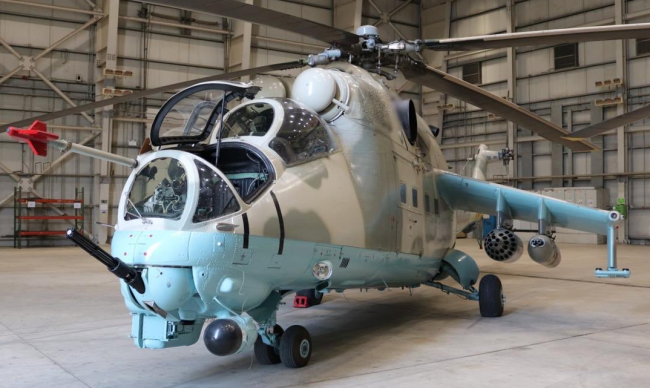 阿富汗政府军装备的米-24武装直升机。<br><br>