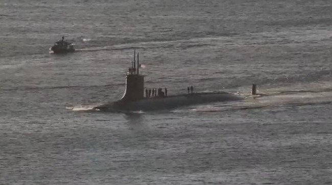 在南海“撞山”的美军核潜艇复出，“头皮”没了