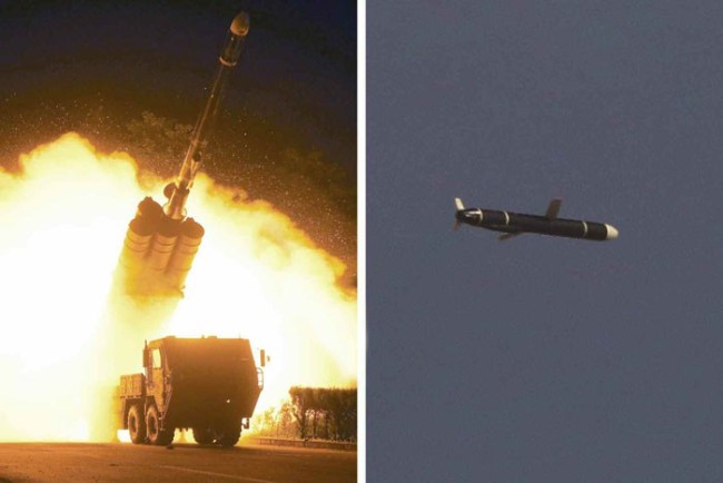 韩军：朝鲜试射两枚疑似巡航导弹
