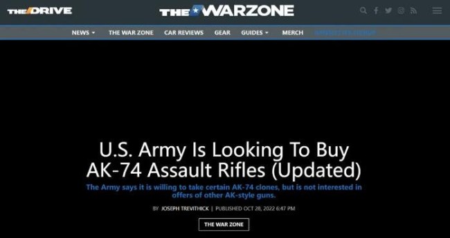 美军被曝四处求购俄制AK-74 是不是为了送去乌克兰与俄军作战？
