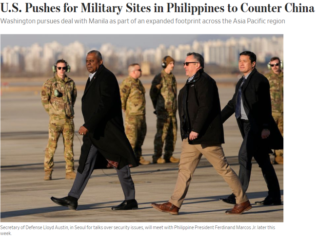 美欲在菲增设4个基地 距台海更近 美国推动在菲律宾开放军事基地以对抗中国