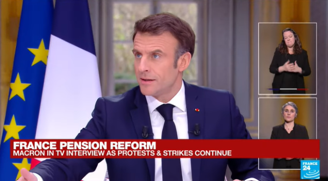 法国总统马克龙首次回应：我也不喜欢延迟退休改革，但没办法