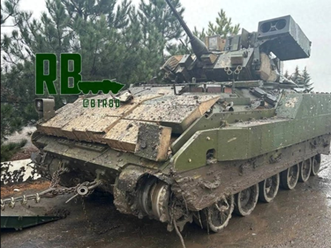 俄军终于缴获美制M2步兵战车