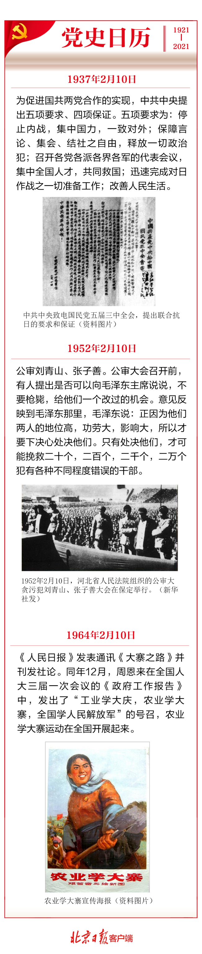 党史日历（2月10日）| 1952年公审刘青山、张子善