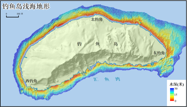 釣魚島地貌圖△釣魚島遙感影像圖釣魚島屬於侵蝕剝蝕低山丘陵,地形