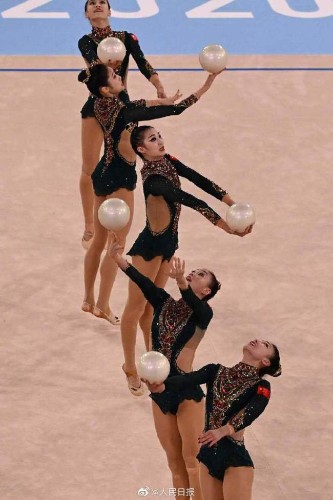 祝贺！艺术体操团体全能中国队第4