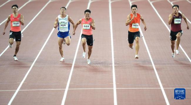 苏炳添夺得全运会男子百米冠军
