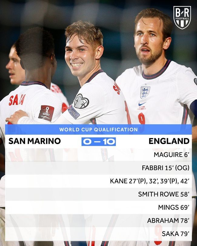 英格兰10-0强势晋级世界杯