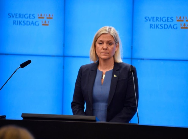 瑞典首位女首相当选几小时后宣布辞职