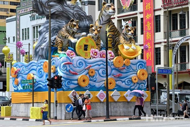 新加坡唐人街春节气氛浓郁