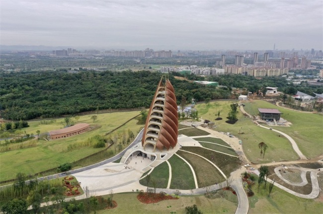 大熊猫基地鸟瞰图图片