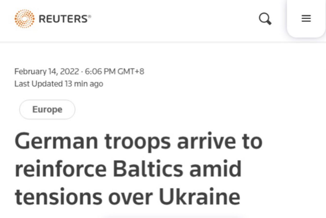 乌克兰总统被告知俄将于明天发起进攻 边境地区军事动作不断