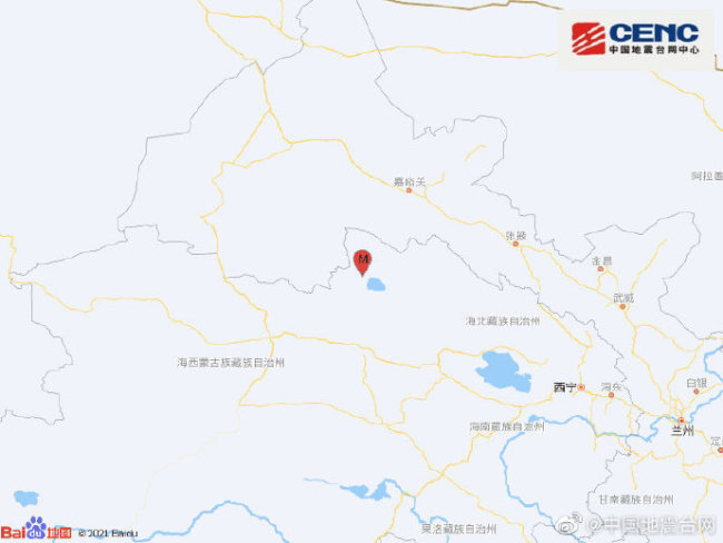青海德令哈市发生6.0级地震 震源深度10千米