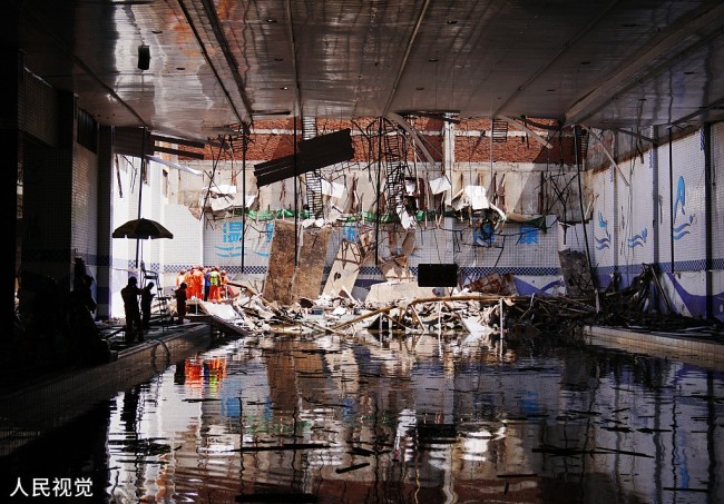 鄭州一游泳館坍塌事件救援結束 3人遇難9人受傷