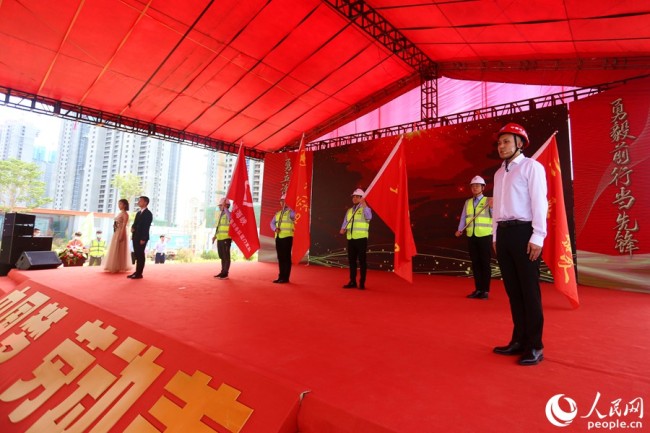 厦门市工悦领读特色宣讲活动走进中建海峡项目现场