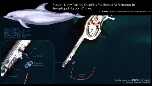 卫星图像显示：为防舰队受水下攻击 俄罗斯动用“秘密武器”