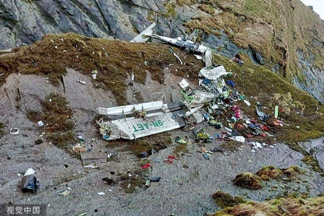 尼泊尔失联客机残骸位置确定 现场曝光