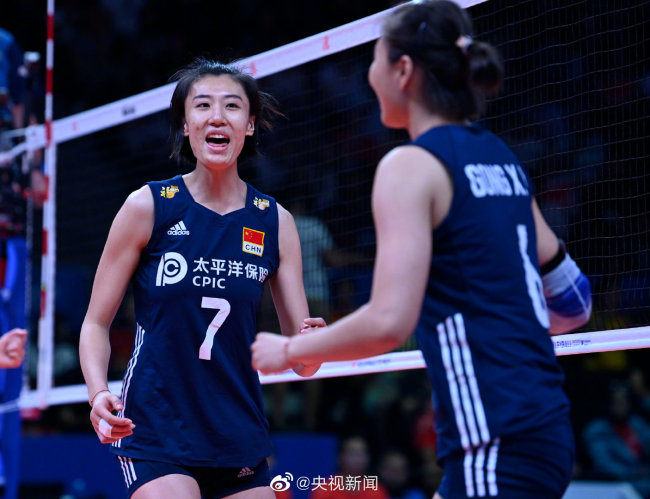 中国女排世联赛获3连胜