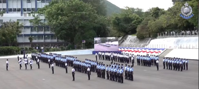 香港警察学院结业礼首演中式步操