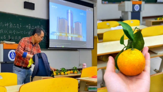 重庆一大学教授每次上课都给学生带礼物 学生：三生有幸
