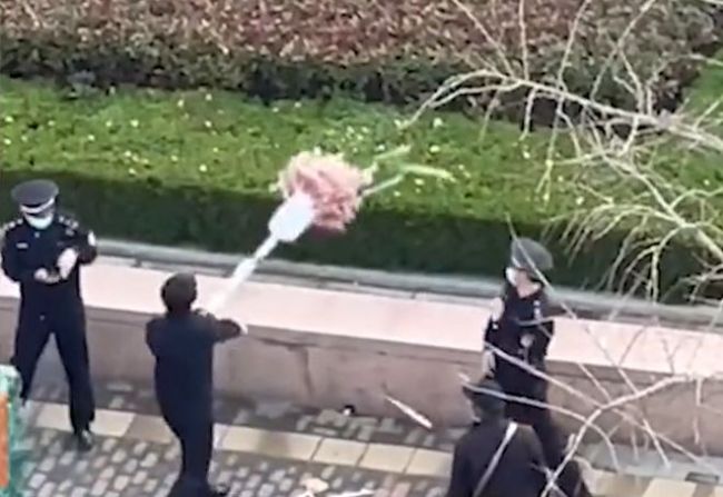 城管暴力将商贩糖葫芦扔进绿化带，官方回应：确有此事