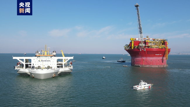国产最大圆筒型海上油气加工厂启运发往英国
