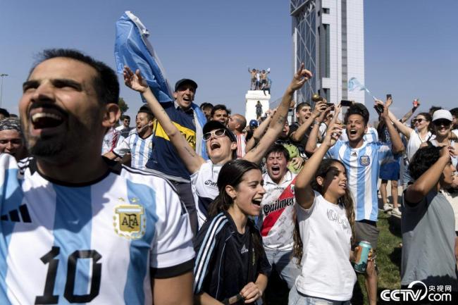 阿根廷球迷庆祝世界杯夺冠