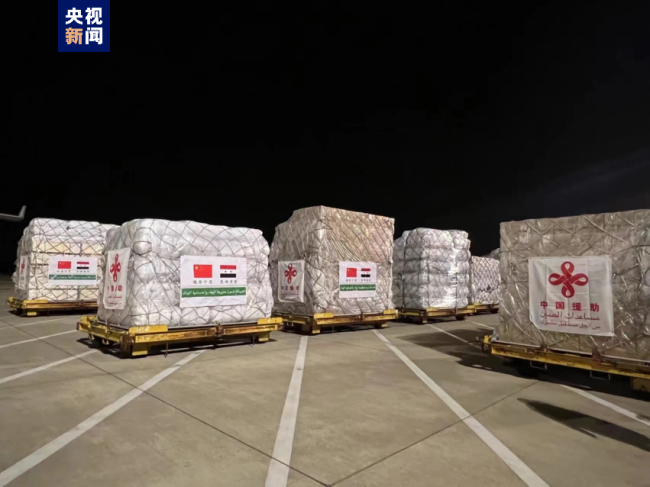 中国政府援助叙利亚物资今晨启运