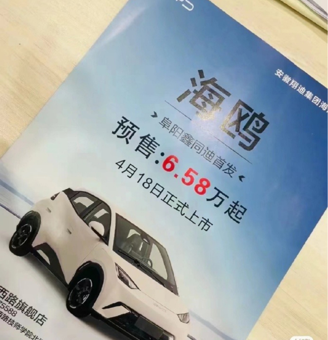 比亚迪辟谣网传海鸥售价  宣传海报的消息不实