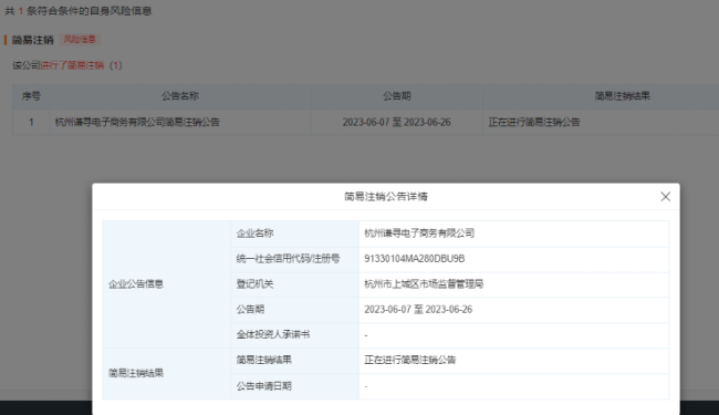 薇婭電商公司申請注銷 薇婭丈夫董海峰為該公司的實(shí)控人