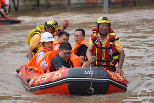 公羊救援队撤离涿州，解救转移被困群众260多人