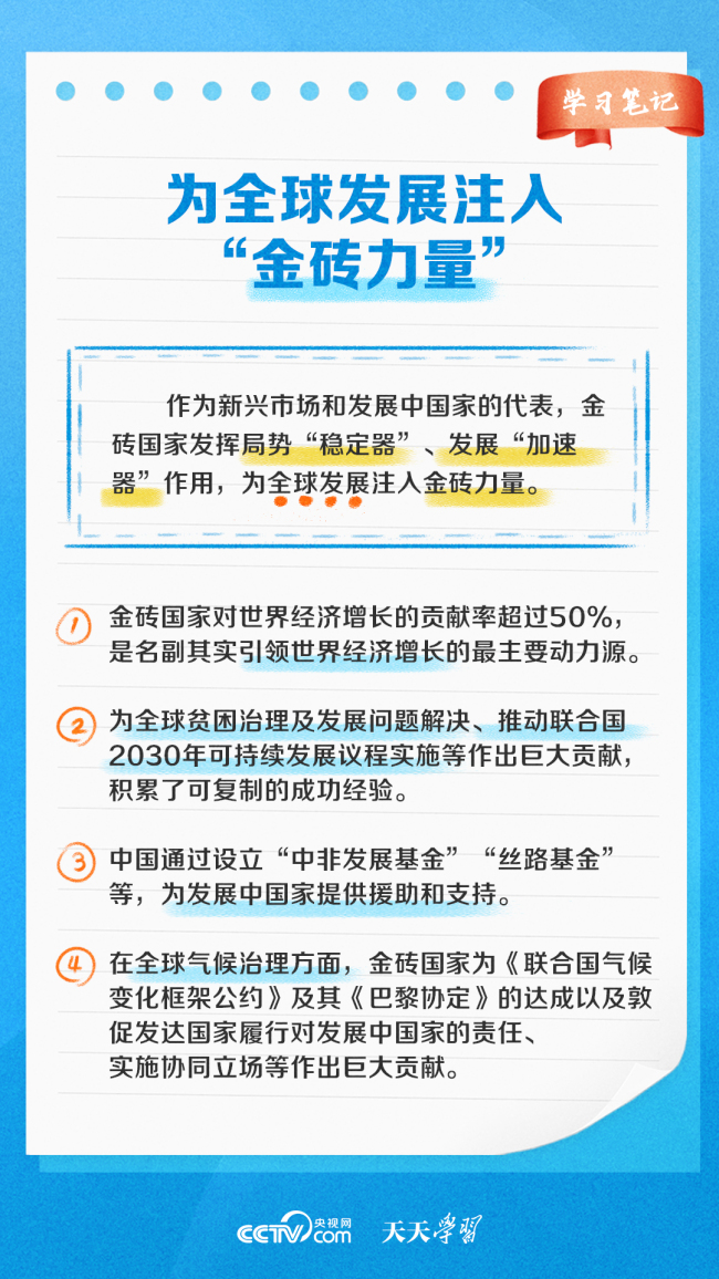 学习笔记丨金砖国家这样发挥“金砖力量”