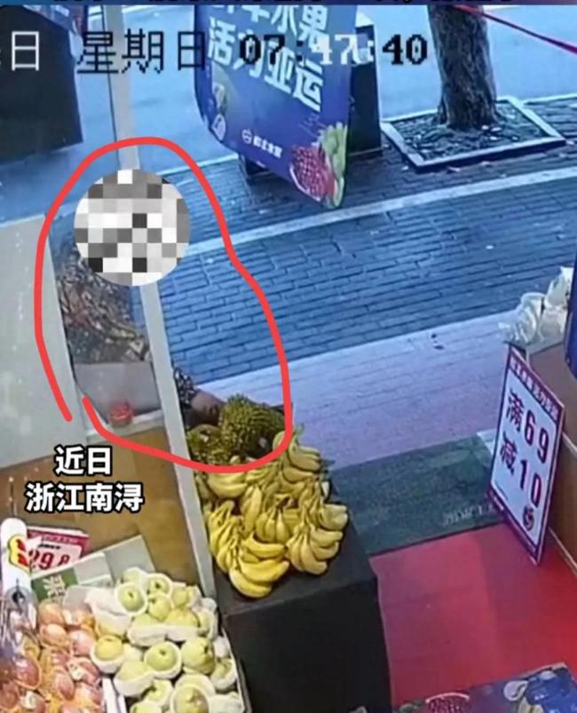 大妈偷榴莲后嫌不好退钱 老板无奈调查监控