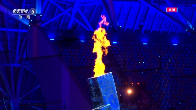 杭州亞殘運會開幕式 主火炬點燃