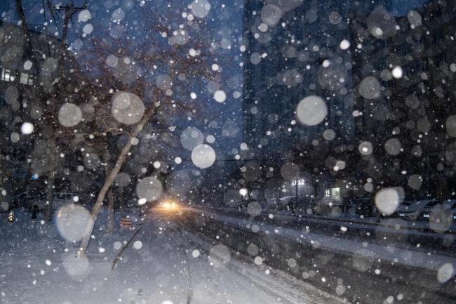 黑龍江鶴崗雪後路面變