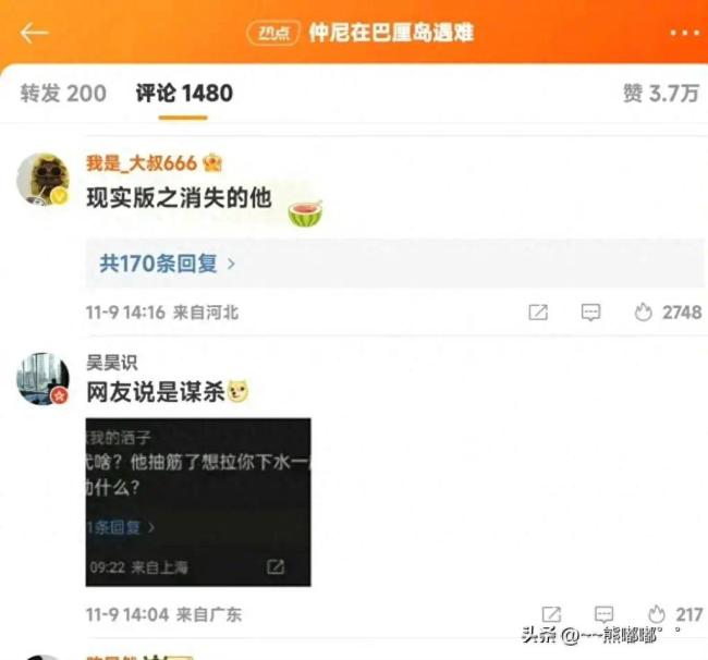 网红溺亡案最新进展：当地警方排除刑案可能 卡琳娜未要求对仲尼尸检