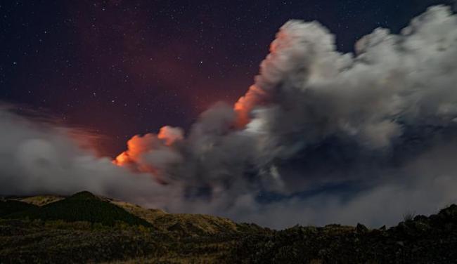 欧洲最高活火山再次喷发，喷出岩浆和火山灰
