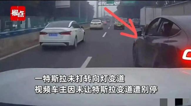 司机未让特斯拉加塞遭别停 女司机下车怒怼:你是人吗活该开哈弗