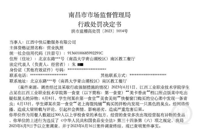“鼠头鸭脖”涉事方及责任人被罚706万元 鼠头鸭脖食堂还曾吃出青虫臭虫