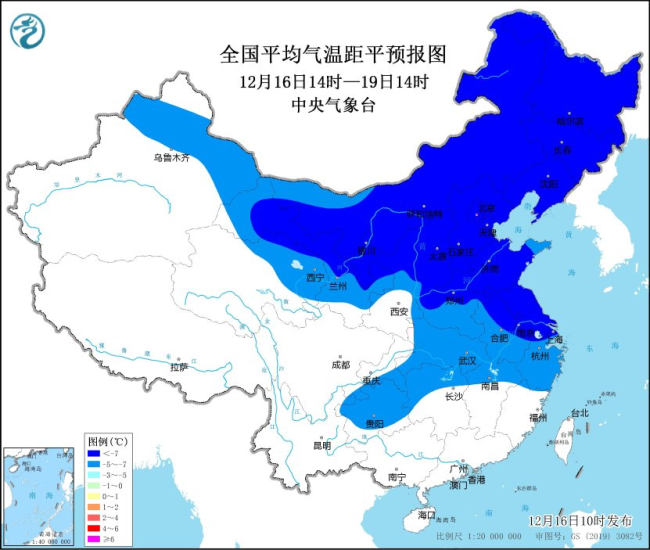 0℃冰冻线南推湖北中部至浙江南部 20个省会级城市最低温创下半年来新低