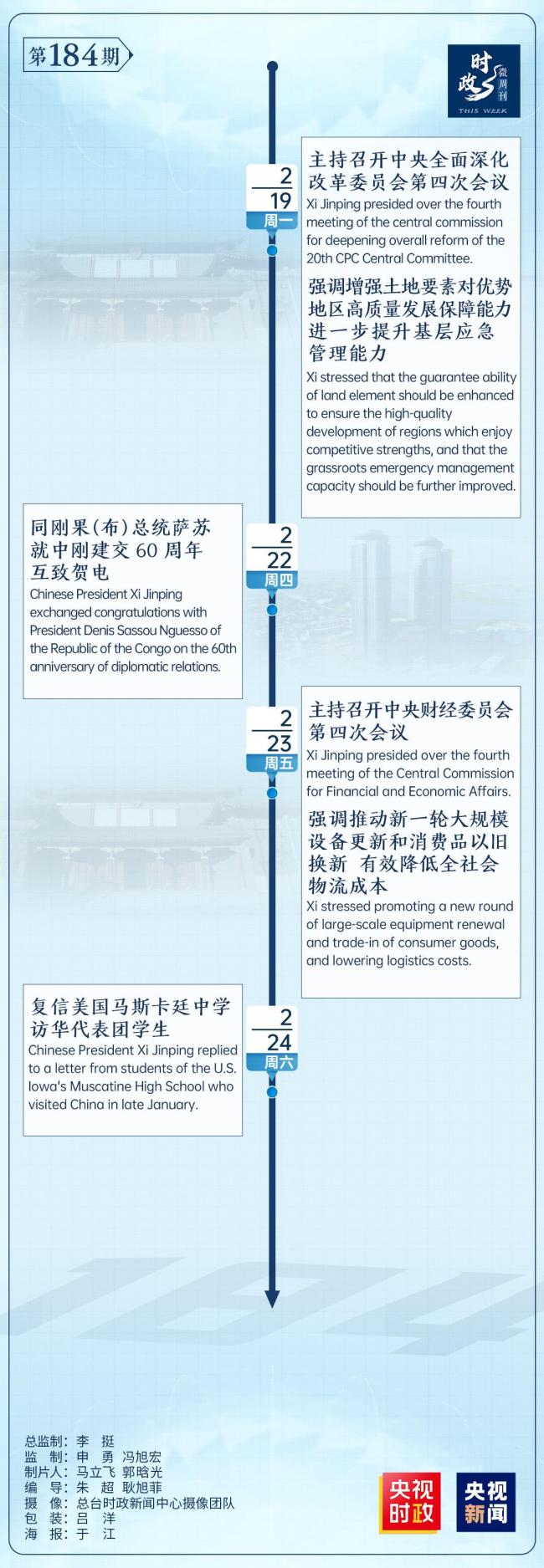 时政微周刊丨总书记的一周（2月19日—2月25日）