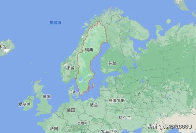 瑞典地理位置世界地图图片