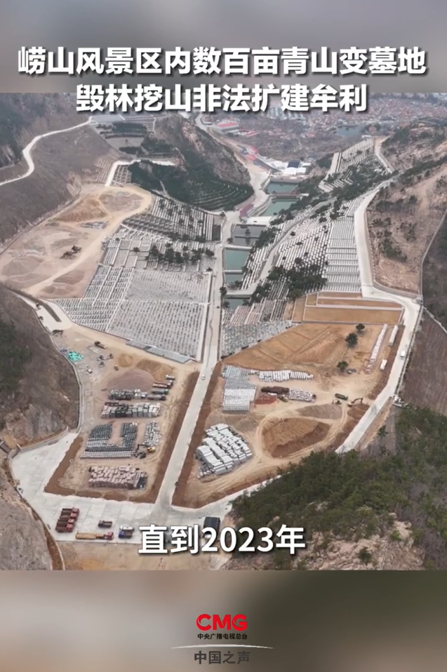 崂山风景区青山变墓地 当地回应：已成立联合调查组 展开全面调查