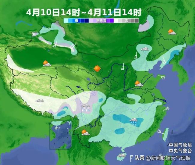 本周末：北方气温冲高回落，南方新一轮降水无缝衔接，下不停的雨