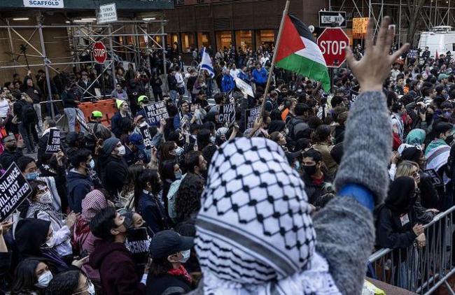 直击｜全美多地高校爆发反战示威，呼吁加沙停火