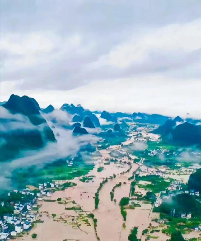 广西桂江桂林江段发生超历史实测纪录洪水 水利部紧急响应