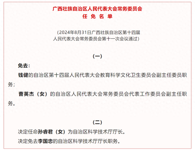 💰欢迎进入🎲官方正版✅80后女博士孙睿君任广西科技厅厅长 清华经济学博士履新