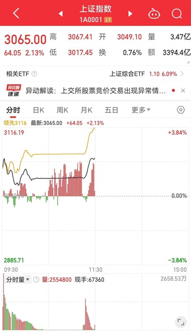 深交所：目前交易数据正常，个股普涨行情火爆