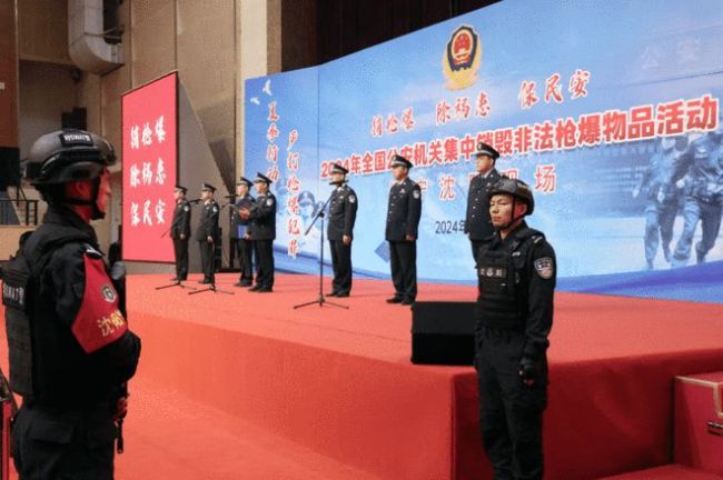 辽宁警方集中销毁非法枪支1799支